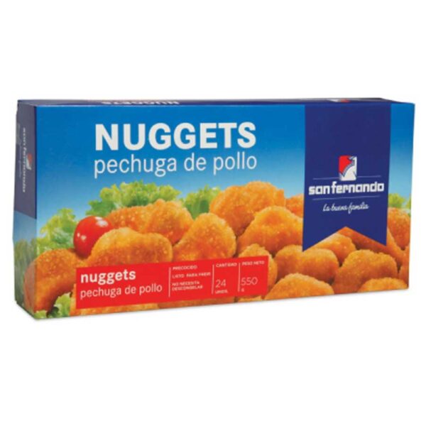 NUGGETS DE PECHUGA DE POLLO CONGELADA X 550G
