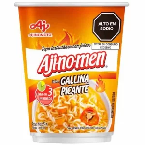 SOPA INSTANTANEA AJINOMEN GALLINA PICANTE EN VASO X 51 GR