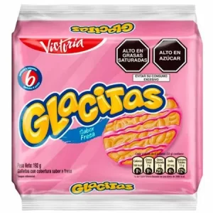 GALLETA GLACITAS FRESA X 6 UND