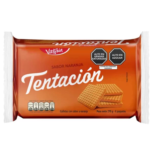 GALLETA TENTACION NARANJA X 6 UND